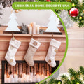 [Like New] Beeveer Christmas Tree Stocking Holder White Wooden Mantle Hanger 9.8 Inch 2 Pc by Deal US