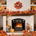 [Like New] RECUTMS 2Pcs Artificial Autumn Maple Leaves Garland 2.5FT Fall Decor by Deal US
