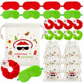 Bunnycool Christmas Hair Scrunchies & Sleep Eye Mask Set 24 Pcs by Deal US