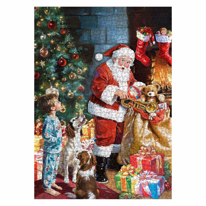 Christmas Eve Secret Painting 1000pc Adult Jigsaw Puzzle Winter Art Santa by Deal US