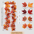 [Like New] RECUTMS 2Pcs Artificial Autumn Maple Leaves Garland 2.5FT Fall Decor by Deal US