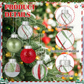 Realspring 60 Pc 2.4" Shatterproof Christmas Ornaments Red Green White by Deal US
