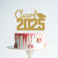 Class of 2025 Cake Topper Graduation Party Supplies Gold Glitter by Deal US