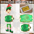Elf Boys Hanging Sign with Lights Wooden Christmas Decor Indoor Outdoor by Deal US