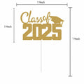 Class of 2025 Cake Topper Graduation Party Supplies Gold Glitter by Deal US