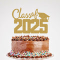 Class of 2025 Cake Topper Graduation Party Supplies Gold Glitter by Deal US