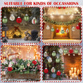 Realspring 60 Pc 2.4" Shatterproof Christmas Ornaments Red Green White by Deal US