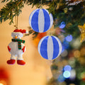 12 Pcs Christmas Thread Wrapped Balls Ornaments 2.4 Inch Holiday Decor by Deal US