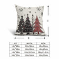 Christmas Pillow Covers Set of 2 18x18 Black Red Grey Xmas Tree Snowflakes by Deal US