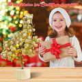 COTOSEY 12" Mini Christmas Red Berries Tree with Light Red Xmas Decor by Deal US
