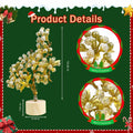 COTOSEY 12" Mini Christmas Red Berries Tree with Light Red Xmas Decor by Deal US