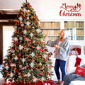 24 Pcs Snowflake Drop Ornaments Clear Decorative Hanging for Christmas Tree by Deal US
