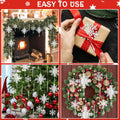 24 Pcs Snowflake Drop Ornaments Clear Decorative Hanging for Christmas Tree by Deal US