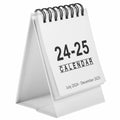 Light House Mini Desk Calendar 2024-2025 White July 2024-Dec 2025 by Deal US