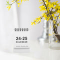 Light House Mini Desk Calendar 2024-2025 White July 2024-Dec 2025 by Deal US