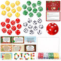 [Like New] Shappy Christmas Party Dice Game Set 4 Sets 4 Colored Dice Storage Box 4 Players by Deal US