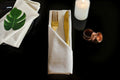 Yourtablecloth Chambray Cloth Napkins Set of 6 Natural 20x20 by Deal US