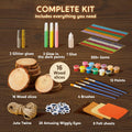 [Like_new] Klever Kits Wooden Painting Craft Kit Glow in Dark Wood Slices Kids Ages 6-12 by Deal US
