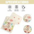 QIHOMPIB Easter Table Runner 13x72 Inch Pastel Rabbit Eggs Polyester by Deal US