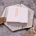 VOWFOO Funny Quotes Cocktail Napkins Holiday Party 4.5x4.5 100pcs 2-Ply by Deal US