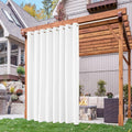 Deconovo Solid Grommet Waterproof Outdoor Curtains Patio 105x96 Green by Deal US