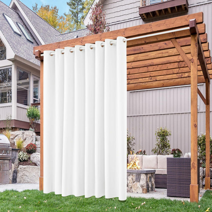 Deconovo Solid Grommet Waterproof Outdoor Curtains Patio 105x96 Green by Deal US
