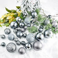LANGXUN 36pcs Grey Christmas Tree Decorations Balls Shatterproof Ornaments by Deal US