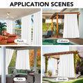 Deconovo Solid Grommet Waterproof Outdoor Curtains Patio 105x96 Green by Deal US