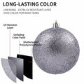 LANGXUN 36pcs Grey Christmas Tree Decorations Balls Shatterproof Ornaments by Deal US