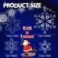 64 Pcs Acrylic Christmas Snowflake Ornaments Hanging Decorations Elegant by Deal US