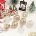 YYHUAWU Clear Christmas Ball Ornaments Set 30pcs 2.36" Champagne by Deal US