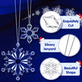 64 Pcs Acrylic Christmas Snowflake Ornaments Hanging Decorations Elegant by Deal US