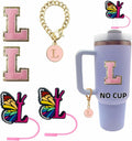 Stanley Straw Covers Chenthy 2pcs Topper 1pc Alphabet Charm 2pcs Stickers L by Deal US
