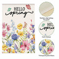 ZRTR Hello Spring Garden Flag 12x18 Inch Double Sided Burlap Floral by Deal US