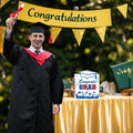 Premium Graduation Card Box Holder with 12 Cards and Tassel, Classic Design by Deal US