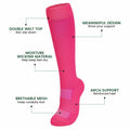 Zando Youth Athletic Multi-Sport Knee High Socks Pure Rose Red Size M 8-12 by Deal US