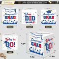 Premium Graduation Card Box Holder with 12 Cards and Tassel, Classic Design by Deal US