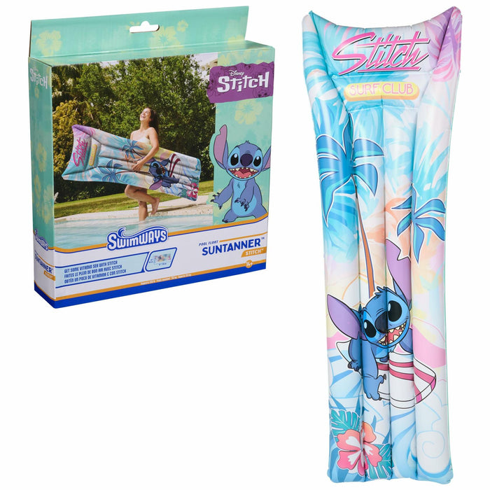 Swimways Stitch Suntanner Inflatable Pool Float Teens 14+ Kids Pool Toy by Deal US