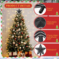 [Like_new] Hollowfly Mini Star Christmas Tree Topper Pearl Black 8 Inch by Deal US