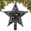 [Like_new] Hollowfly Mini Star Christmas Tree Topper Pearl Black 8 Inch