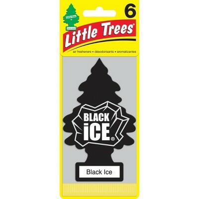 Little Trees Car Air Freshener 6 Pack – Black Ice Hanging Paper Tree Scent by Deal US