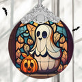 Christmas Ornament Stained Glass Ghost Holiday Decoration Unique Gift by Deal US