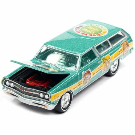 Johnny Lightning Game of Life 1965 Chevy Station Wagon Artesian Turquoise by Deal US