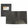up&up 2 Pocket Plastic Folder Black Polypropylene Presentation Binder by Deal US