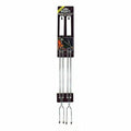 Room Essentials Stainless Steel Extension Forks 2pk Black Polypropylene Handle by Deal US