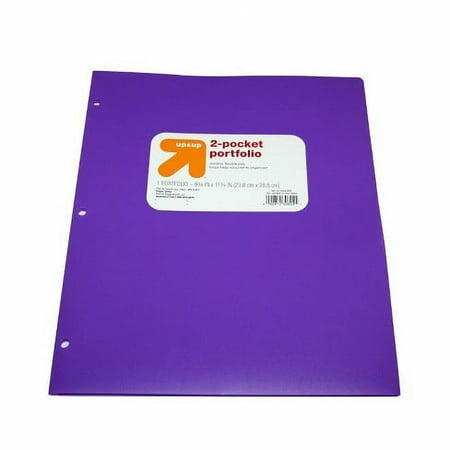 up & up 2 Pocket Plastic Folder Purple 11.38x9.38 Inches by Deal US
