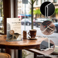 Tomorotec 3-Pack Acrylic Sign Holder 7x5in Horizontal Black Base by Deal US