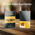 Tomorotec 3-Pack Acrylic Sign Holder 7x5in Horizontal Black Base by Deal US