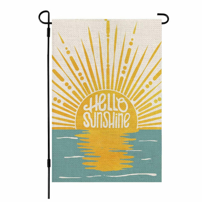 QQPPOLIU Summer Garden Flag Double Sided Linen Fabric 12x18 Inch Outdoor by Deal US
