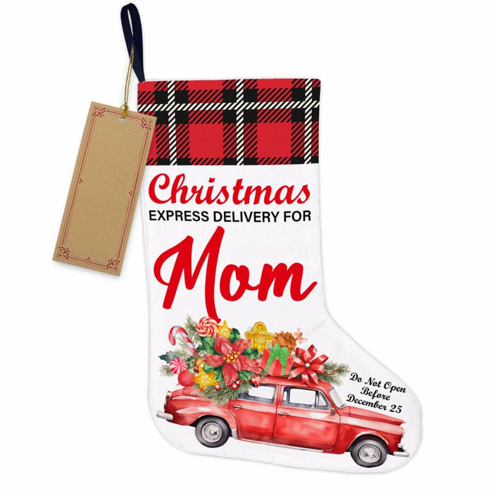 TSUYAWU Mom Christmas Stocking Hanging Decoration 18x12 Inch Xmas Holiday by Deal US